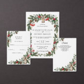 Dennebessen Winter Kerst Huwelijk QR-code RSVP Kaartje (Personaliseer de collectie van deze zelfstandige maker.)