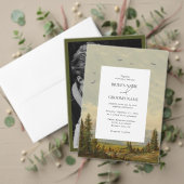 Waterverf dennenboom bos bergen bruiloft save the date (Personaliseer deze collectie van deze onafhankelijke maker. Test)