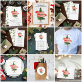 Waterverf Pijnboom Merry Little Baby shower Bedankdoosjes