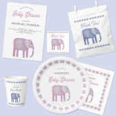 Roze Olifant Baby shower Welkom Spandoek