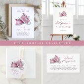 Leuke Waterverf Roze Booties Patroon Het is een Me Papieren Bekers