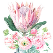 Waterverf Protea bruiloft Gastenboek