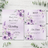 Waterverf Paarse Floral Favor Box Bedankdoosjes (Personaliseer de collectie van deze zelfstandige maker.)