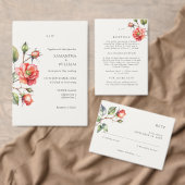 Waterverf Roos bloem Save the Date Kaart (Personaliseer de collectie van deze zelfstandige maker.)