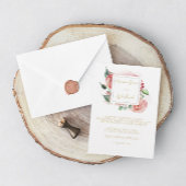 Waterverf Roos Tuin Bewaar onze datumenvelop afdic Ronde Sticker