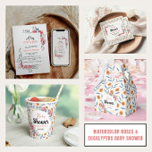 Watercolor Roses & Eucalyptus Baby Shower Bedankdoosjes
