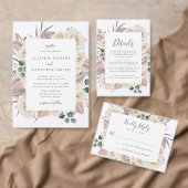 Waterverf Rozen en Orchideeën Bruiloft Kaart (Personaliseer de collectie van deze zelfstandige maker.)