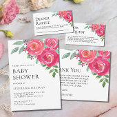 Floral Diaper Raffle Informatiekaartje