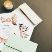Menu Floral Wedding in Peach