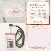 Moderne Waterverf Roze Geel prijslijst Poster