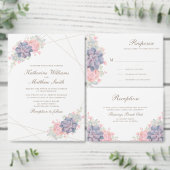 Mooie Waterverf vetplanten bruiloft dank u Vierkante Sticker (Personaliseer de collectie van deze zelfstandige maker.)