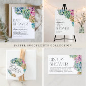 Waterverf Succulenten Baby Brunch Uitnodiging