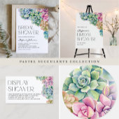 Waterverf Succulenten Zomer Bruids Brunch Kaart