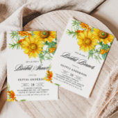 Gele zonnebloem en Seabuckthorn Vrijgezellenfeest Ronde Sticker