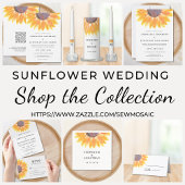 Moderne Rustic Sunflower Wedding Return-adres Etiket