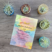 Budget Tie Dye Waterverf Art Kleurrijke Bruiloft