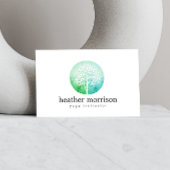 Groene Waterverf Tree Briefkaart