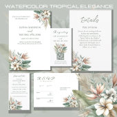 Waterverf Tropische Elegantie-Bruiloft-Planner Planner