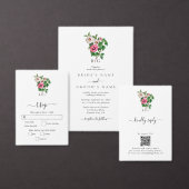 Waterverf Tropische Hibiscus Zomerbruiloft Save The Date (Personaliseer de collectie van deze zelfstandige maker.)