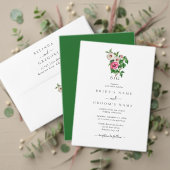 Tropische Hibiscus Zomer Bruiloft Route Programmakaart (Personaliseer deze collectie van deze onafhankelijke maker. Test)