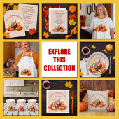 Waterverf Thanksgiving Turkije en pompoenen Stropdas