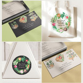 Waterverf moestuin visitekaartje