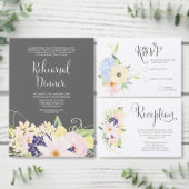 Spring Floral Waterverf Wedding Program Booklet (Personaliseer de collectie van deze zelfstandige maker.)