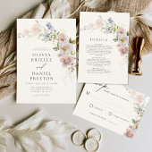 Wildflower Tuin Bruiloft RSVP Kaart