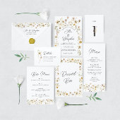 Waterverf Wildbloem Wedingstabel nummer 1 Kaart