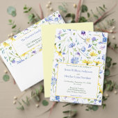 Waterverf Wildbloemen bruiloft Kaart (Personaliseer deze collectie van deze onafhankelijke maker. Test)