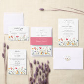 Waterverf Wildflower Afstudeerfeest Kaart (Personaliseer de collectie van deze zelfstandige maker.)