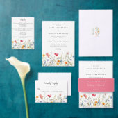 Waterverf Wildflower Wedding Acryl Uitnodigingen (Personaliseer de collectie van deze zelfstandige maker.)