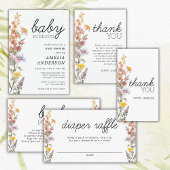 Baby in Bloom Wildflowers Zomer Baby shower All In One Uitnodiging