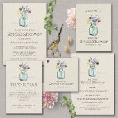 Watercolor Wilde Bloemen Linnen Boho Bruiloftsborr Tote Bag