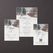 Waterverf winterlandschap bruiloft gastenboek (Personaliseer de collectie van deze zelfstandige maker.)