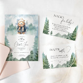 Winterbos Cute Beer Baby Shower Uitnodiging