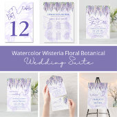 Romantische Vlinder & Wisteria Monogram Script Naa Bagagelabel