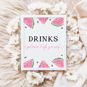 Verjaardagskaart watermeloen één-op-één meloen bed kaart