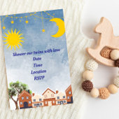 Baby shower met sterren-, maan- en zonthema servet