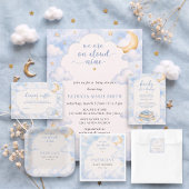 We zijn op Cloud Nine Boy Baby Shower Vierkante Sticker