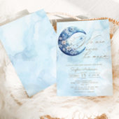 We zijn over het Moon Boy Baby shower Kaart