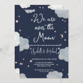 We zijn over de Moon Theme Baby shower Invitation Kaart