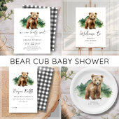 Boeken voor Baby | Beer Cub Baby shower Informatiekaartje