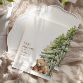 Bearly Wait Woodland Teddy Bear Baby shower Kaart