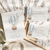 We kunnen nauwelijks wachten | Baby Boy Blauwe Bal Cadeaulabel