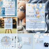 Cute Teddy bear Baby shower boy Party Servet
