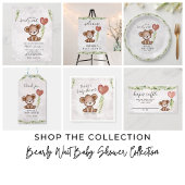 Barly Wait Teddy Bear Baby shower Wijn Etiket