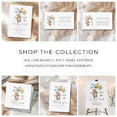 Schattige Beren ballon Baby shower plat bedankje Bedankkaart