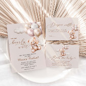 We kunnen bijna Beer wachten met ballonnen Baby sh Etiket