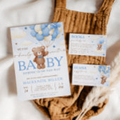 Teddy Bear Ballon Blauw Dank u Kaarten